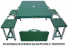Set completo valigetta tavolo con sgabelli pieghevole verde