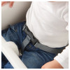 2 pezzi seggiolone sgabello Antilop Ikea bianco completo di vassoio gambe in acciaio grigio cintura di sicurezza