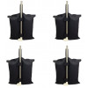 4 pezzi sacchi universali antivento riempibili per sostegno gazebo in textilene nero antistrappo 4 pezzi