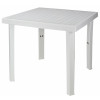 Tavolo tavolino 79x79 cm Figaro garden bianco in dura resina finto rattan