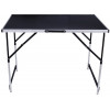 Tavolo tavolino pieghevole altezza regolabile allungabile in alluminio e mdf nero multifunzione