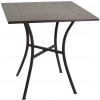 Tavolo tavolino Migal in ferro quadrato marrone 70x70 cm con trattamento antiruggine