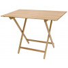 Tavolo pieghevole in legno naturale 100x60 cm in faggio con listelli per campeggio casa giardino pic nic