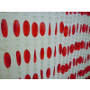 Tenda in plastica con fili a perline rossa e trasparente 120x240 cm appendibile ganci compresi particolare