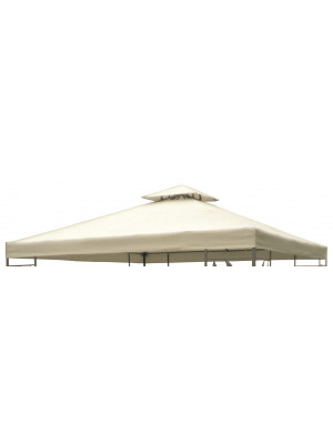 Telo bianco di ricambio sostitutivo copertura per gazebo metri 3x3 con doppio tetto airvent