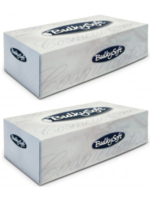 Set da 2 scatole 300 pezzi di veline bulky soft fazzoletti di carta cosmetici 2 veli