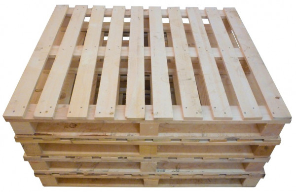 4 pezzi bancali nuovi 100x120 h 14 cm in legno di abete naturale