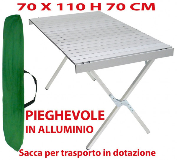 Tavolino Pieghevole con Struttura in Alluminio 75x55x60 Ideale per Cam –  Esplodia